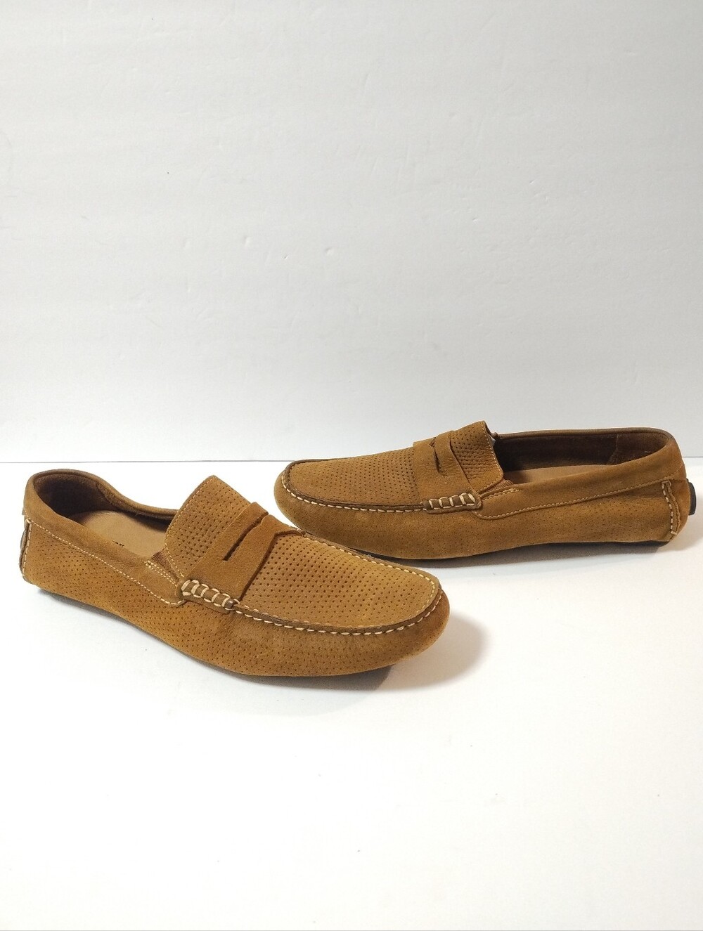 Johnston & Murphy Danley Nubuck Leather Slip-on Loafer Driving Shoes 10.5M